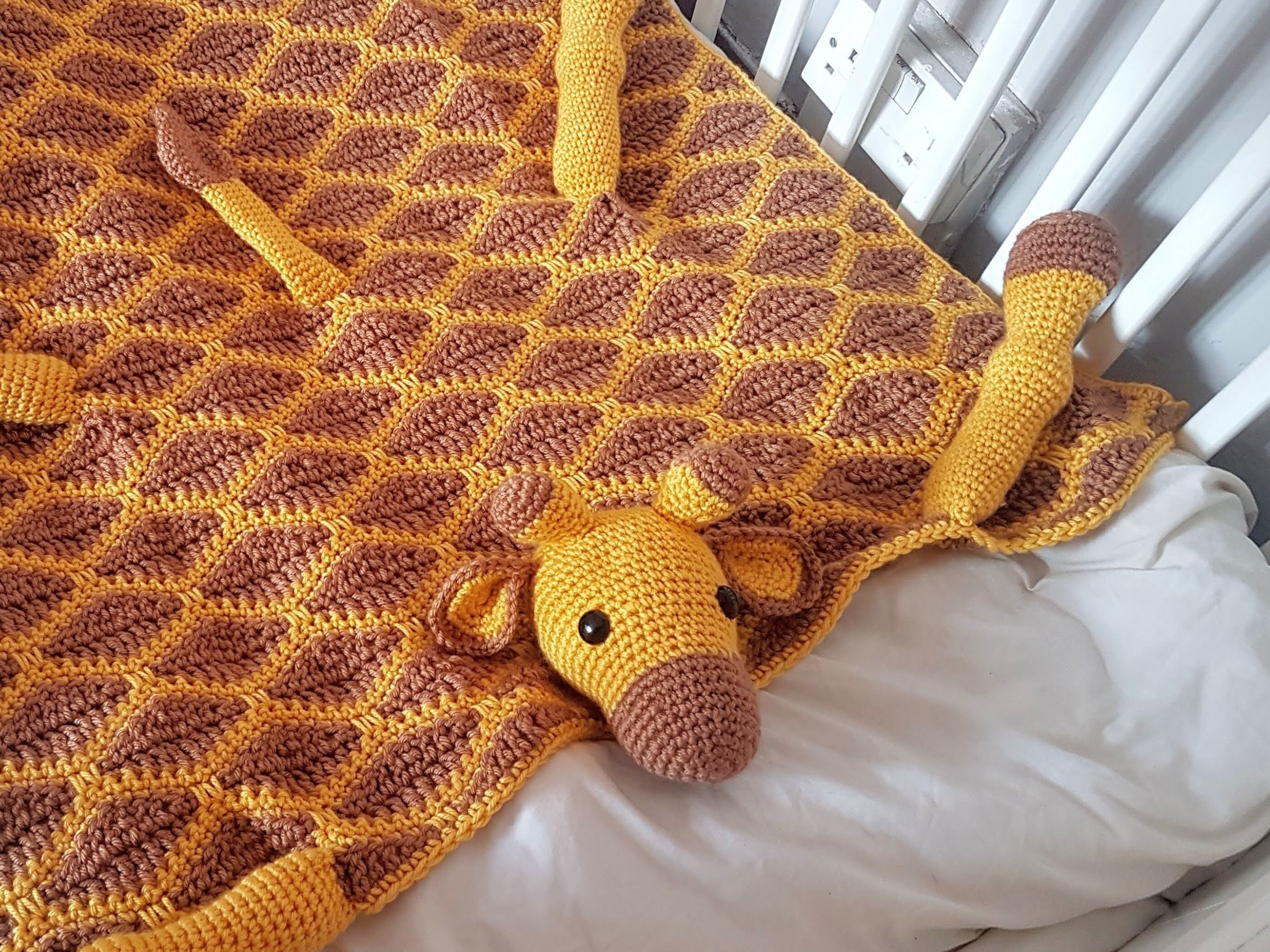 3in1 Safari Giraffe Folding Baby Blanket Crochet Pattern Etsy