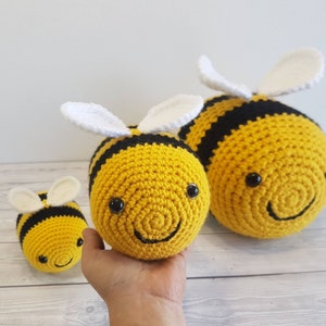 TikTok Bee Crochet Pattern In 3 Sizes Giant Bee Pattern Bumblebee Baby Bee Crochet Baby Shower Gift Amigurumi Bee Toy Christmas Gift image 6