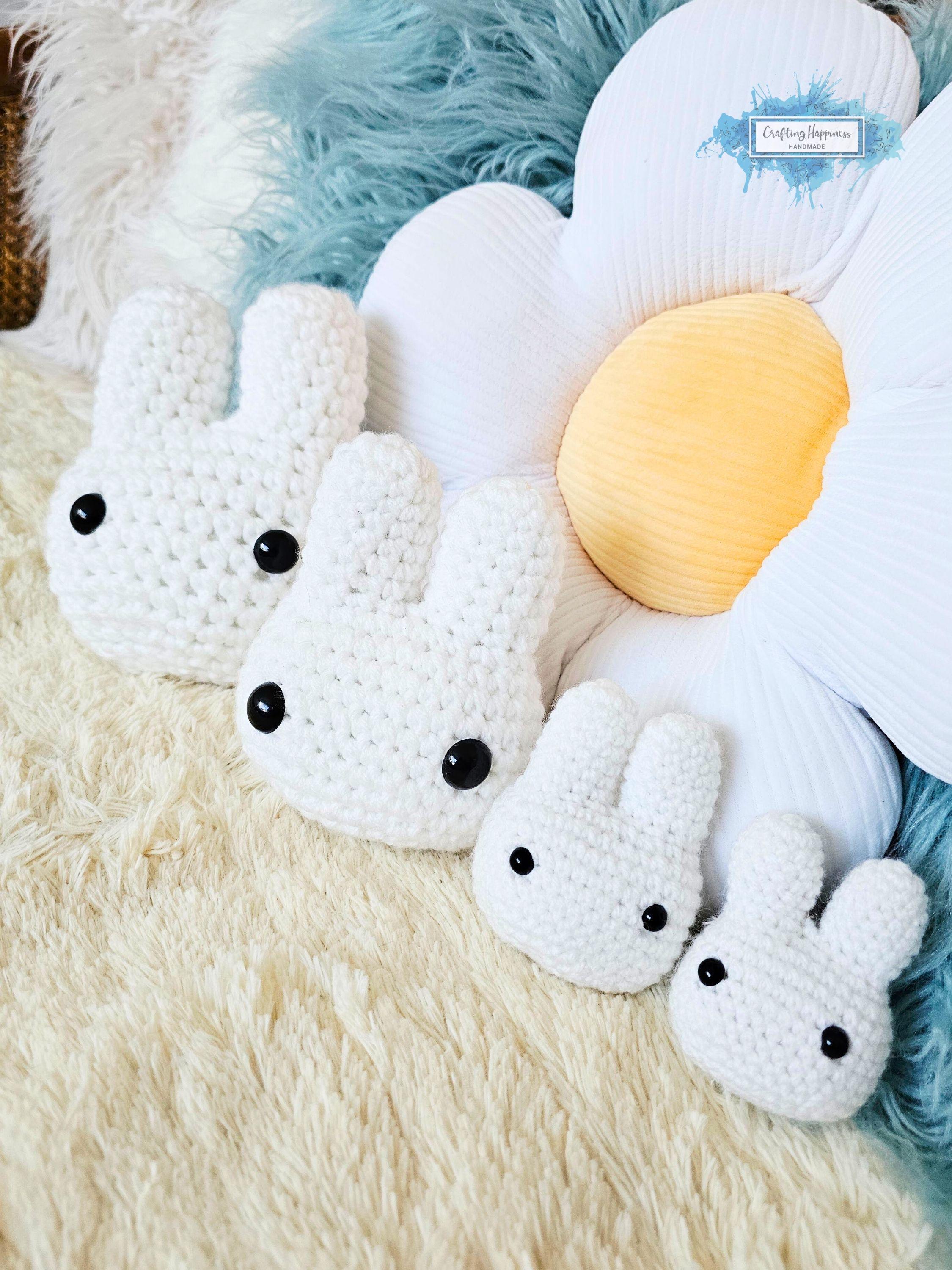 Bunny Head Crochet Pattern | Amigurumi Toy, Kawaii Keychain, Desk