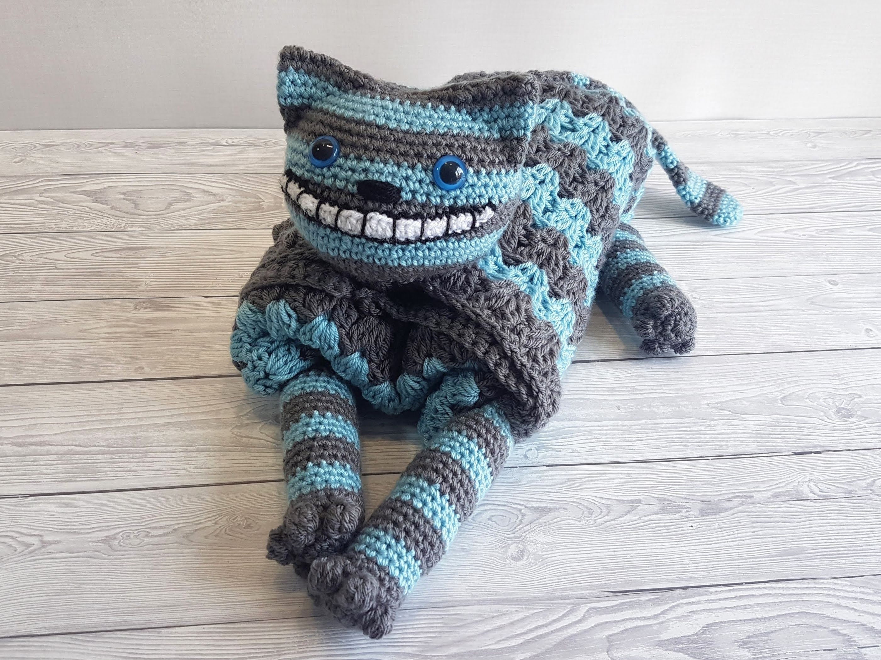 3in1 Cheshire Cat Folding Baby Blanket Crochet Pattern Etsy UK
