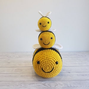 TikTok Bee Crochet Pattern In 3 Sizes Giant Bee Pattern Bumblebee Baby Bee Crochet Baby Shower Gift Amigurumi Bee Toy Christmas Gift image 10