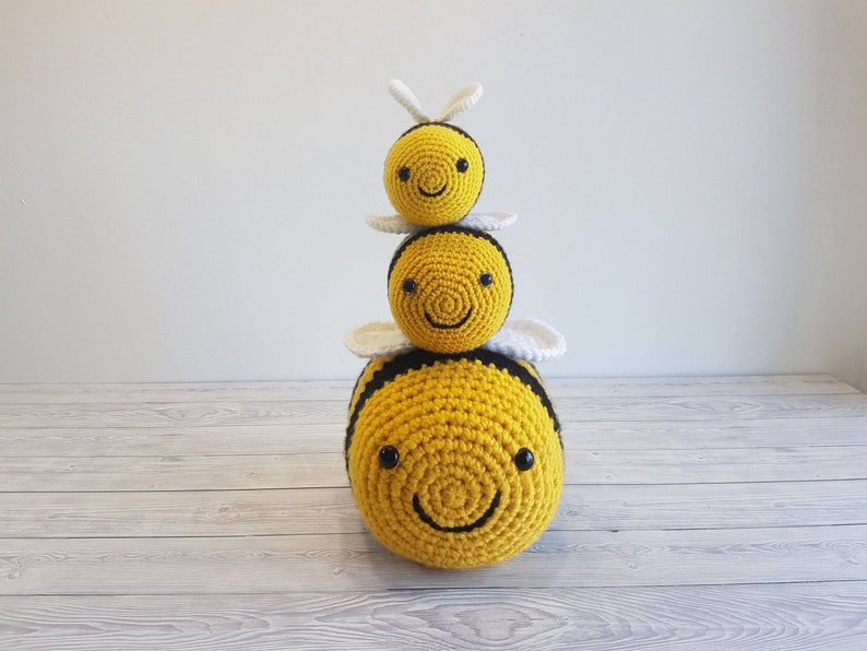 TikTok Bee Crochet Pattern In 3 Sizes Giant Bee Pattern Bumblebee Baby Bee Crochet Baby Shower Gift Amigurumi Bee Toy Christmas Gift image 10