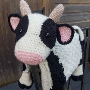 3in1 Farm Cow Folding Baby Blanket Crochet Pattern C2C Graphghan Cow Print Pram Crochet Blanket Toy Lovey Baby Shower Gift Birthday image 10