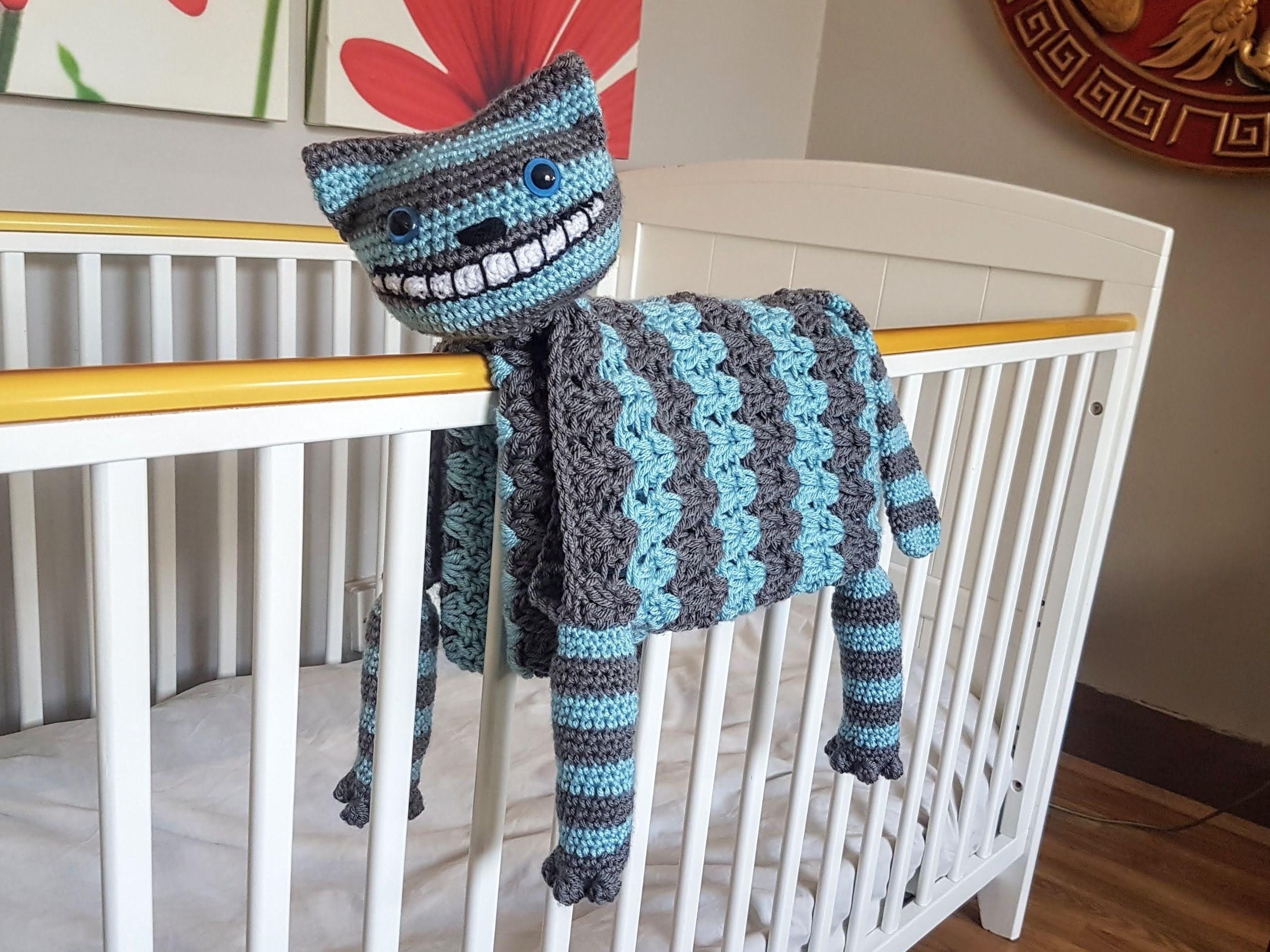 3in1 Cheshire Cat Folding Baby Blanket Crochet Pattern Etsy UK