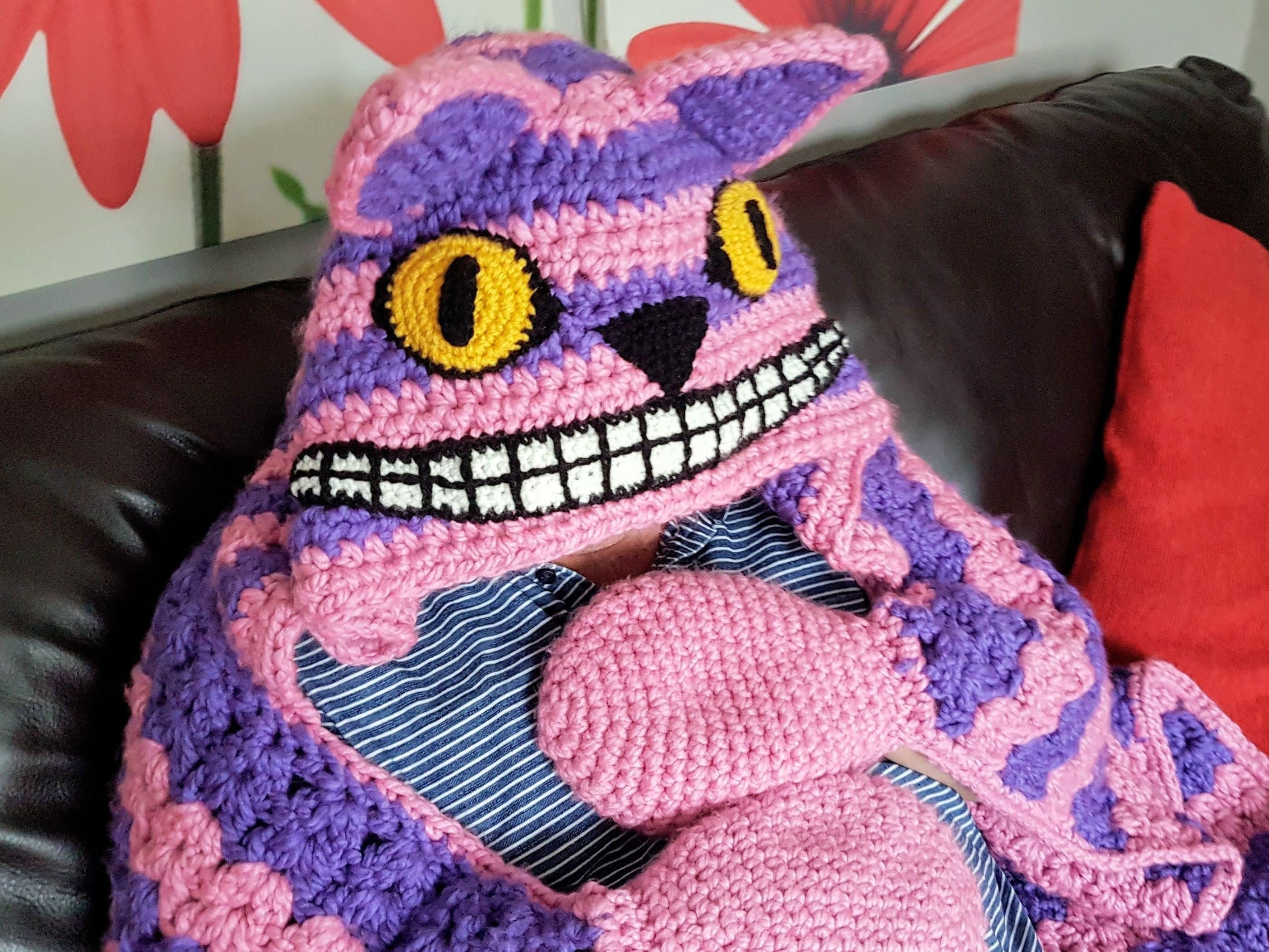 2 in 1 Hooded Cheshire Cat Blanket in Adult and Child Sizes
