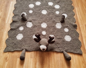 Deer Baby Blanket Deer Lovey Baby Shower Set Crochet Patterns