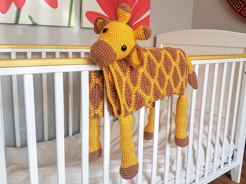 3in1 Safari Giraffe Folding Baby Blanket Crochet Pattern ...