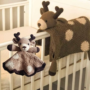 Crochet Deer Baby Blanket & Lovey Patterns | Amigurumi Set (PDF Pattern)