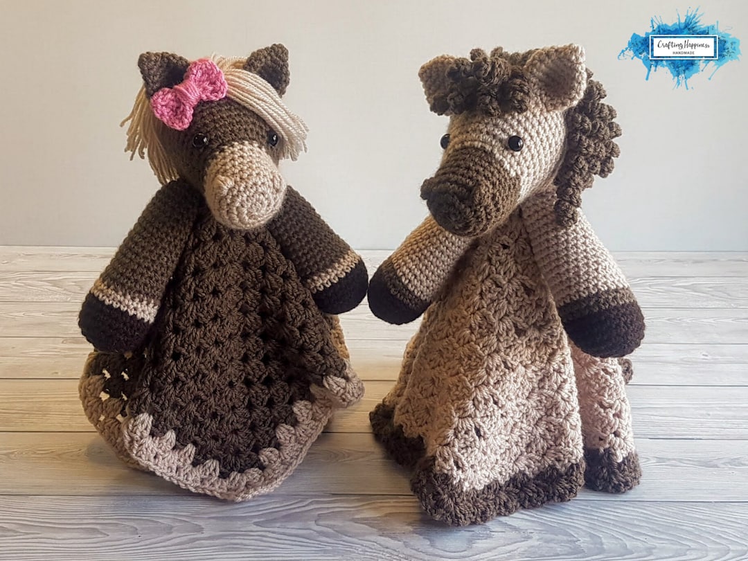 Harry Harriet Horse Lovey Blanket Crochet Patterns Comforter