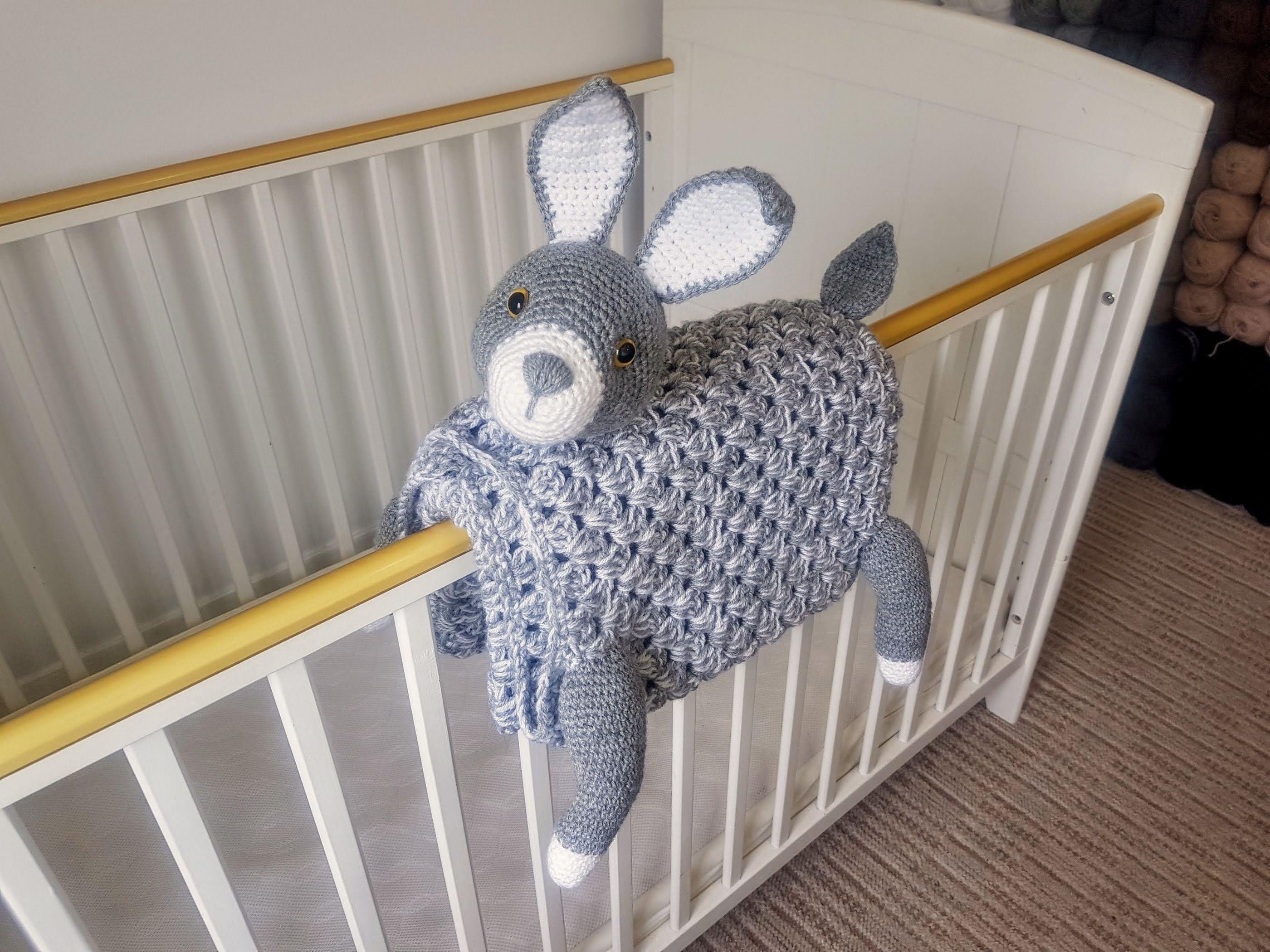Crochet bunny blanket sale