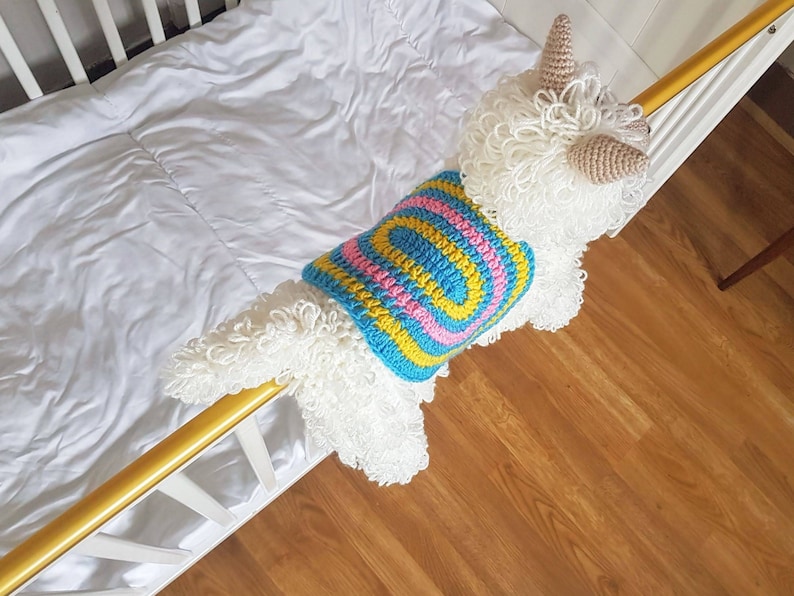 3in1 Llama Baby Blanket Crochet Pattern Alpaca Llama Blanket Etsy