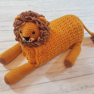 3in1 Safari Lion Folding Baby Blanket Crochet Pattern Stroller Pram Toy Security Blanket Lovey Baby Shower Gift For Boy Girl Present Toy image 8