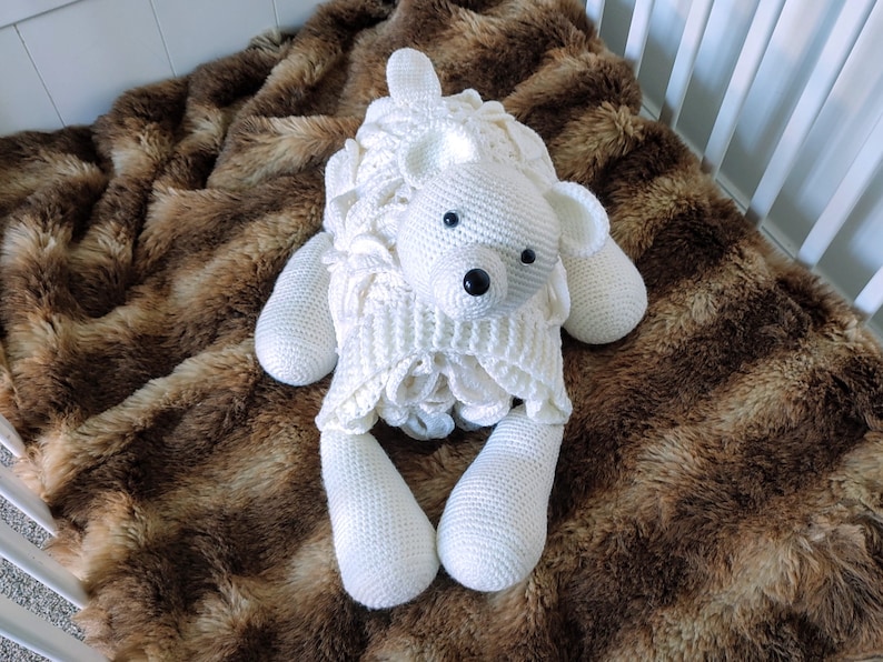 3in1 Polar Bear Folding Baby Blanket Crochet Pattern Pram Toy Etsy UK
