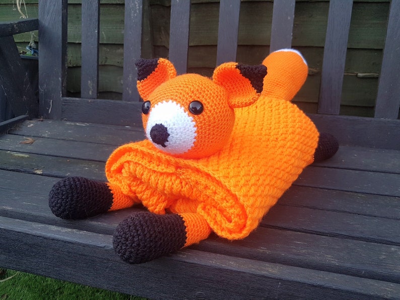 3 in 1 Woodland Fox Baby Blanket Toy Lovey Crochet Pattern Etsy
