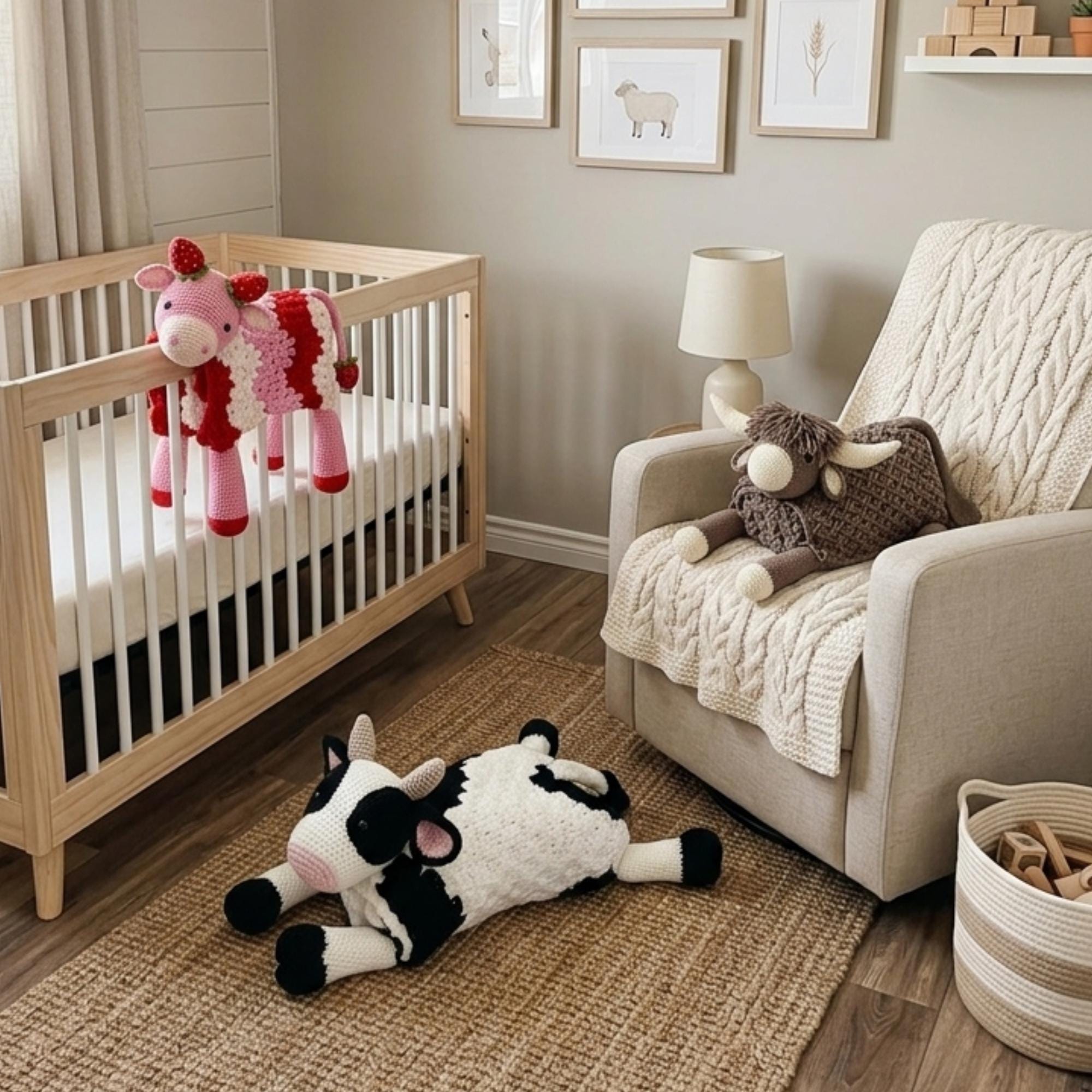 16 Strawberry Cow Crochet Patterns for Plushies, Loveys, and Blankets 15 Amigurumi Cow Baby Blanket Crochet Pattern Bundle Folding