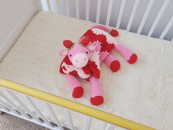 3in1 Strawberry Cow Baby Blanket Amigurumi Crochet Pattern Pink Cow Blanket Crochet Amiblanket Toy Lovi Blanket Baby Shower Gift Birthday Etsy