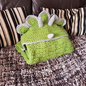 2 in 1 Hooded Dinosaur Blanket Triceratops or Stegosaurus in Adult and Child Sizes CROCHET PATTERN Wearable Blanket Christmas Birthday Gift image 6