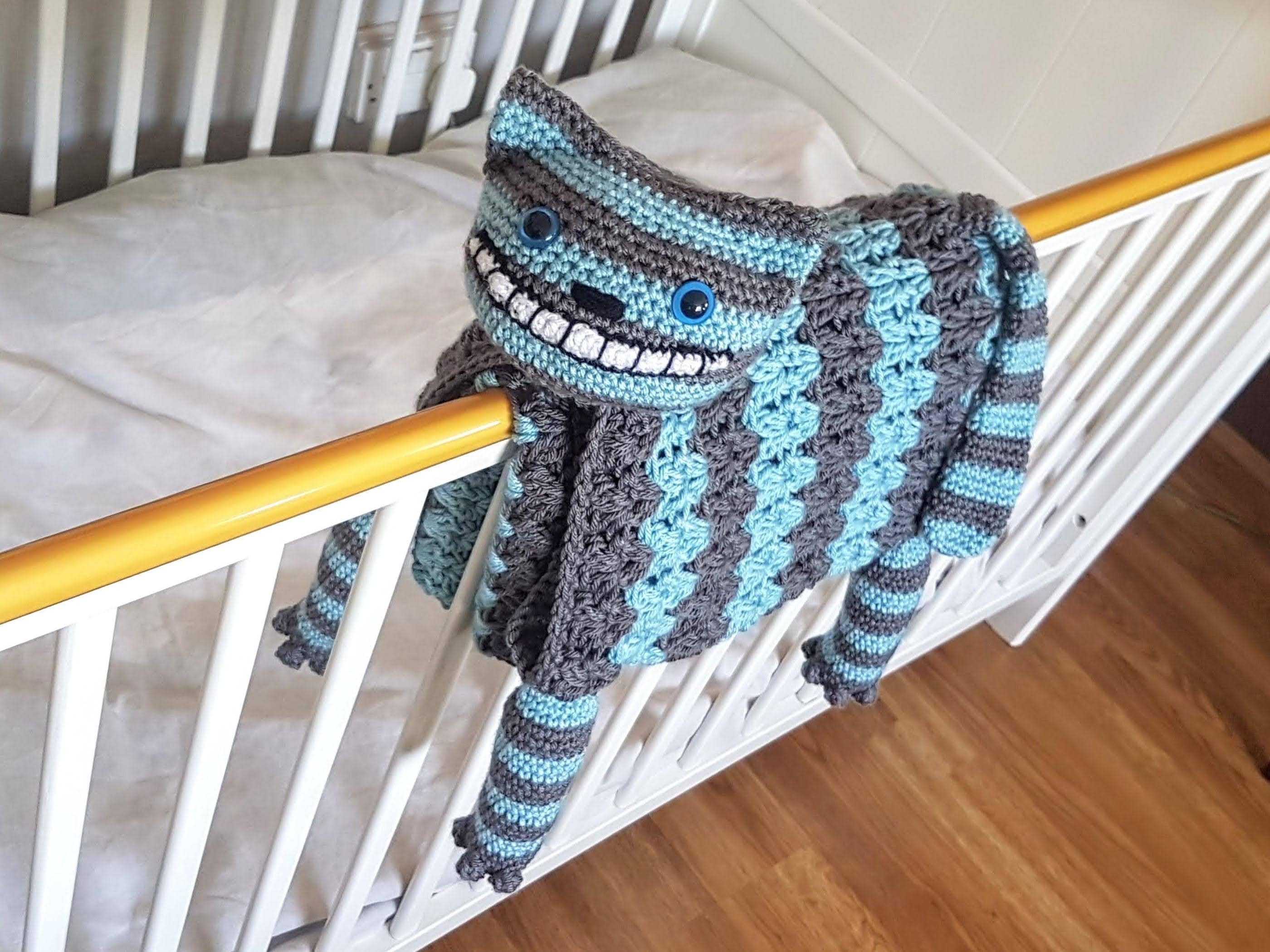 3in1 Cheshire Cat Folding Baby Blanket Crochet Pattern Etsy UK
