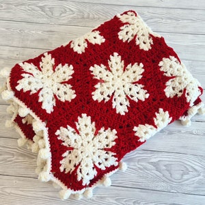 Christmas Snowflake Baby Blanket Lapghan Crochet Pattern Hexagon Blanket Baby Shower Gift Easy Snowflake Blanket Star Xmas Afghan Birthday image 9