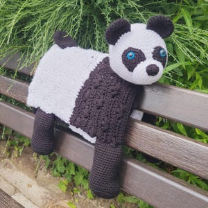 3in1 Jungle Panda Folding Baby Blanket Crochet Pattern | Amigurumi Panda Blanket | Pram Crochet Blanket Toy Lovey Baby Shower Gift Birthday