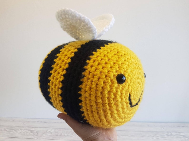 TikTok Bee Crochet Pattern In 3 Sizes Giant Bee Pattern Bumblebee Baby Bee Crochet Baby Shower Gift Amigurumi Bee Toy Christmas Gift image 8