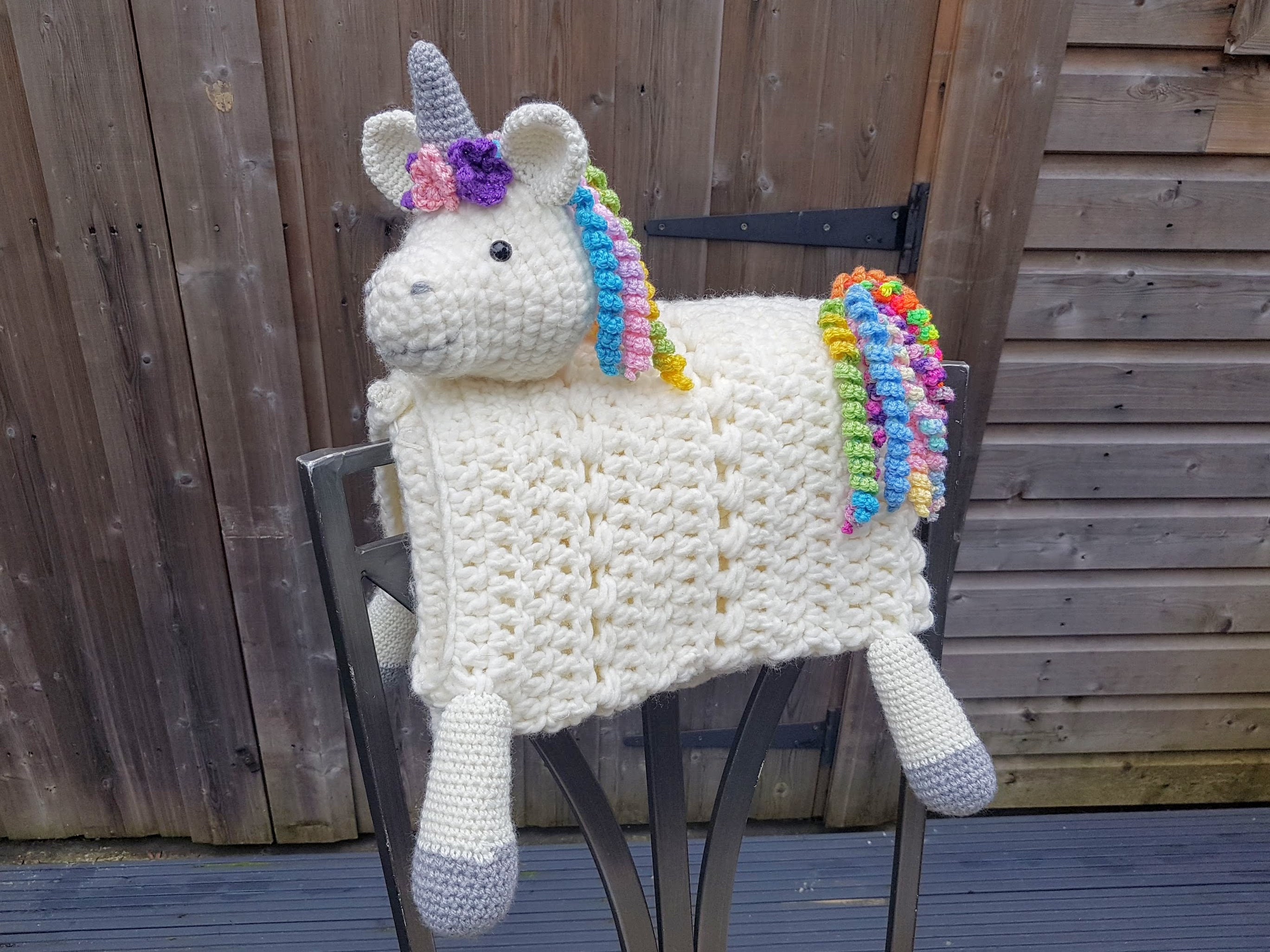 3 in 1 Rainbow Unicorn Baby Blanket Toy Lovey Security Blanket Etsy