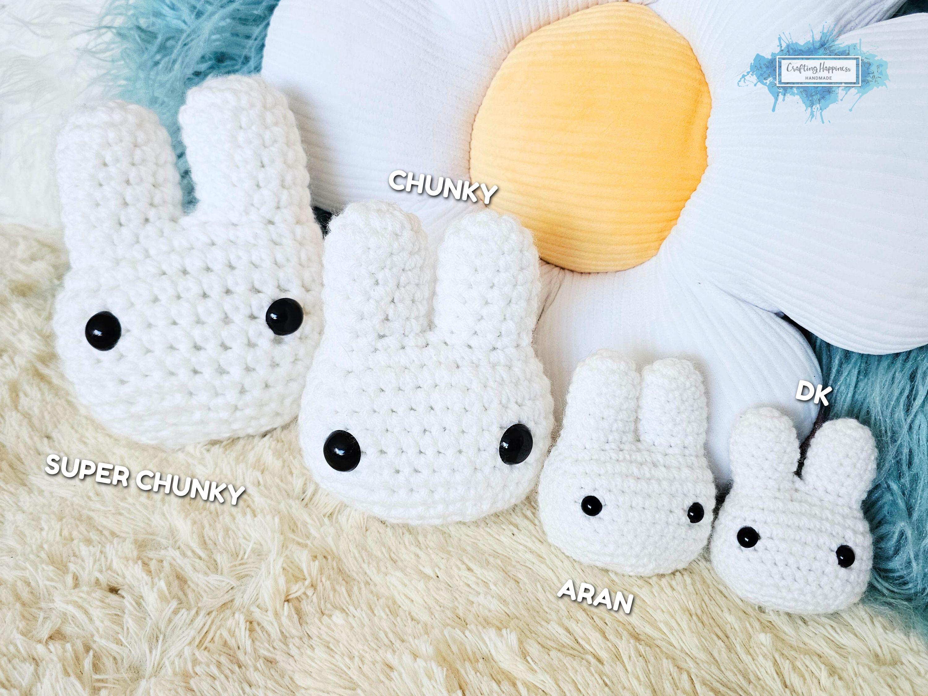 Bunny Head Crochet Pattern | Amigurumi Toy, Kawaii Keychain, Desk