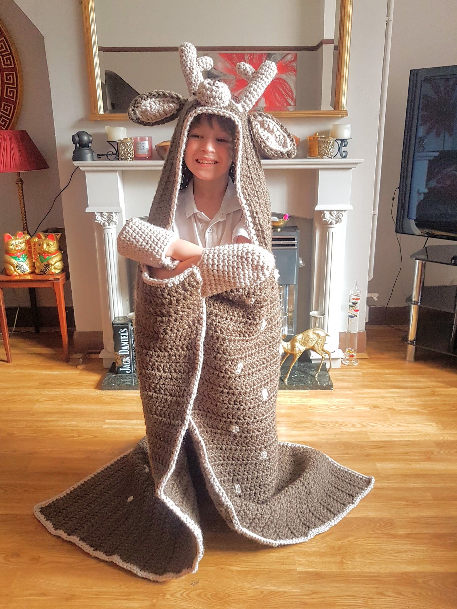 2in1 Woodland Deer Hooded Blanket Crochet Pattern Adult & Etsy