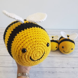 TikTok Bee Crochet Pattern In 3 Sizes Giant Bee Pattern Bumblebee Baby Bee Crochet Baby Shower Gift Amigurumi Bee Toy Christmas Gift image 5