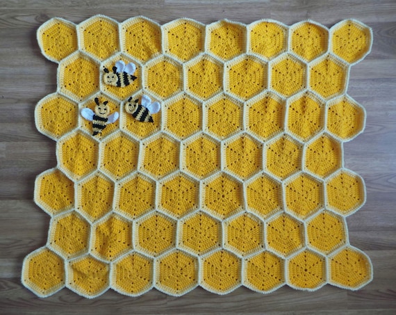 Personalized honeycomb baby blanket sale