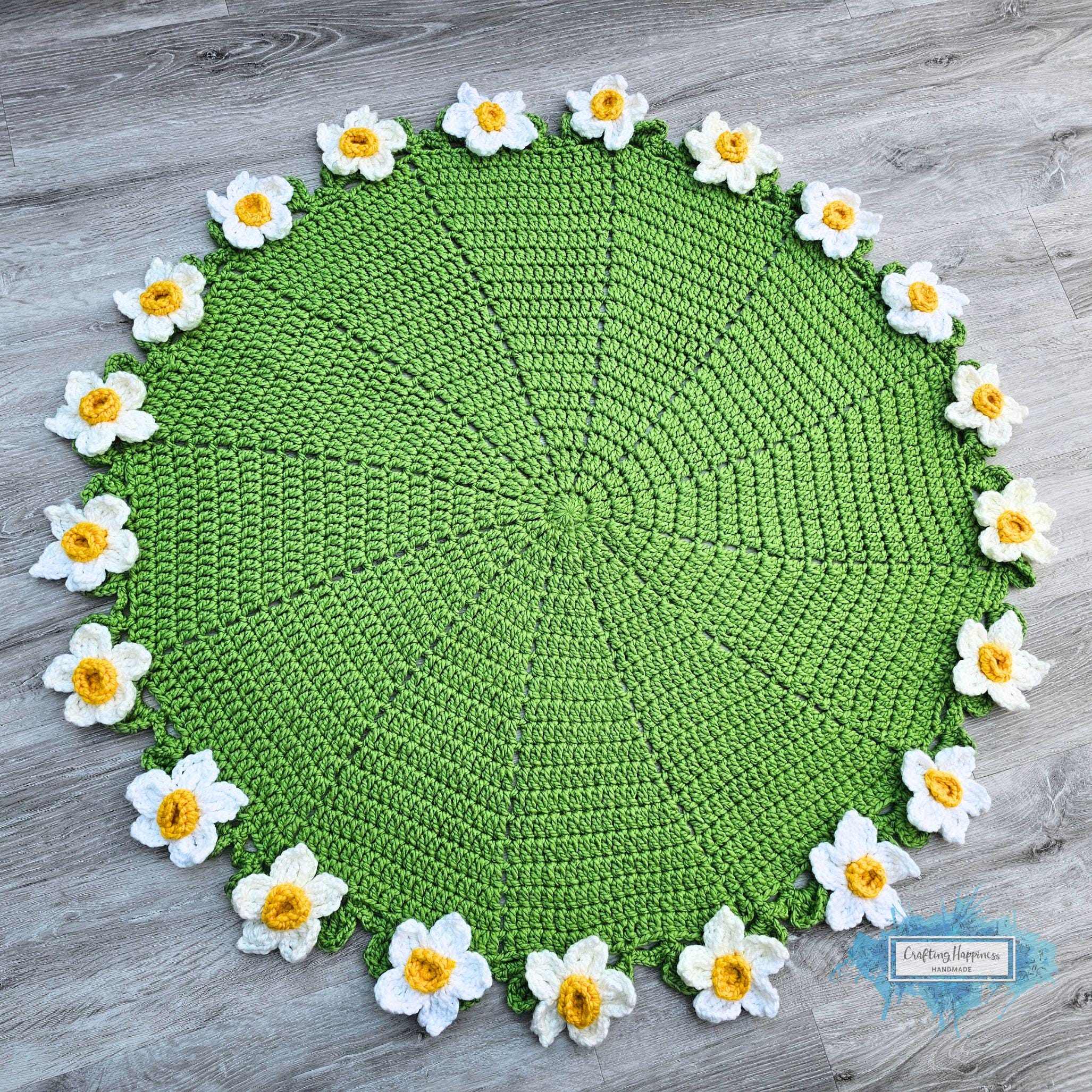 フラワーブーケブランケット かぎ針編みパターン4点セット | バラ