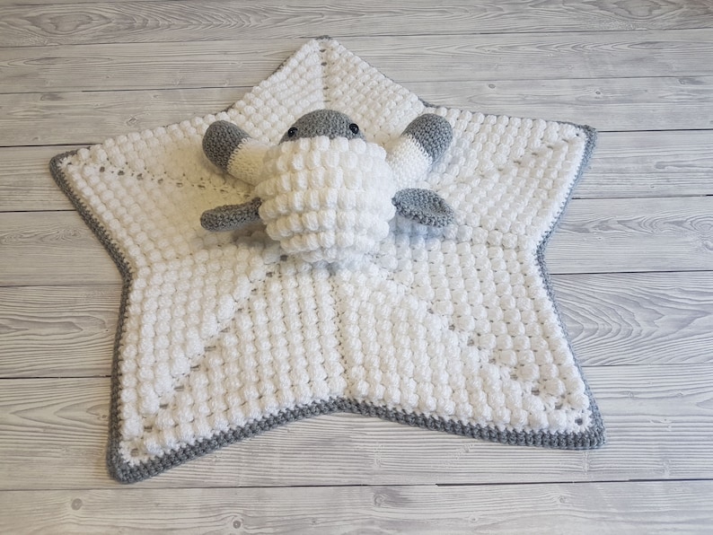 Liam The Lamb Baby Lovey Blanket Comforter Security Blanket Crochet Pattern Baby Shower Gift Farm Animals Sheep Lovey Blankie For Baby image 4