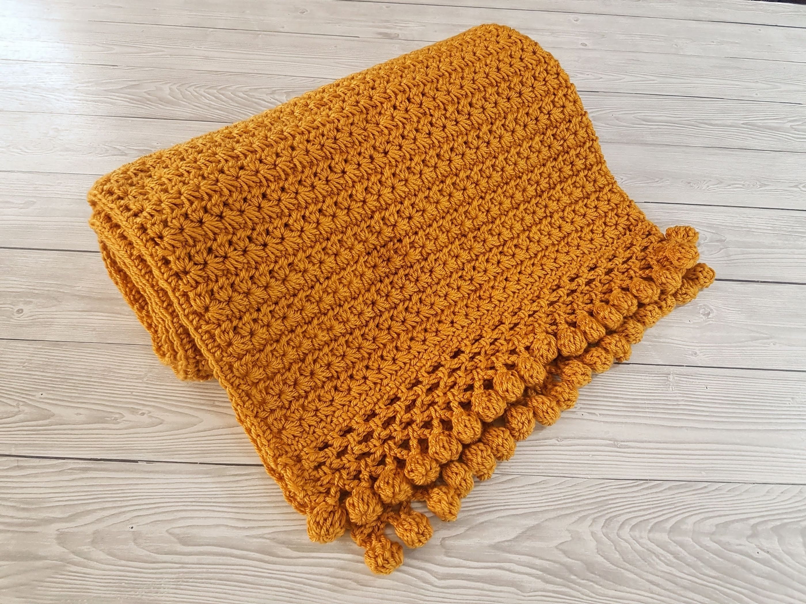 Stars & Pom Poms Baby Blanket Afghan Crochet Pattern Gold Etsy Australia