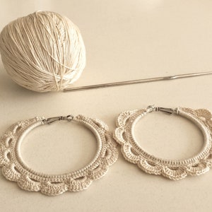 Quick & Easy Crochet Festival Hoop Earrings Pattern Crochet Jewellery image 2