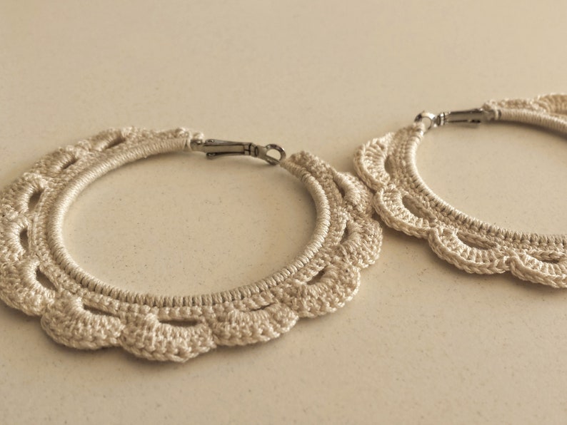 Quick & Easy Crochet Festival Hoop Earrings Pattern Crochet Jewellery image 3