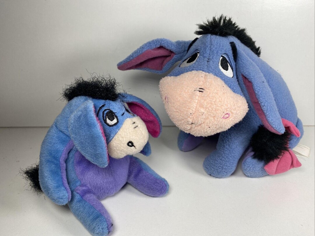 Disney Eeyore Plush Soft Toy 8 From Fisher Price and Small Eeyore Plush ...