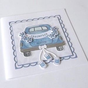 Hochzeitskarte klassisch Hochzeitsauto