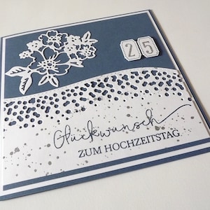 Glückwunschkarte Silberhochzeit Hochzeitstag