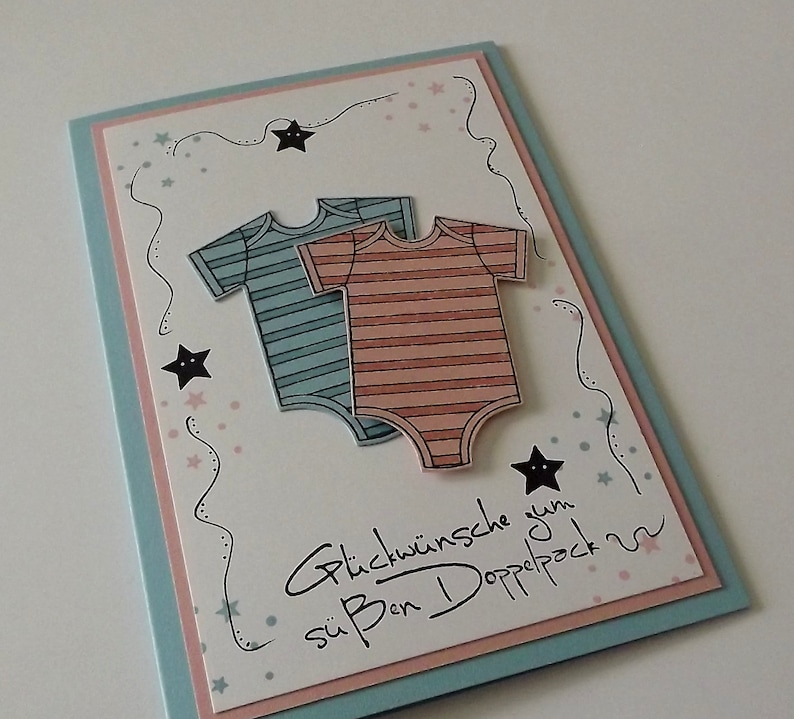 Karte zur Geburt Zwillinge Zwillingskarten Zwillinge Mädchen | Etsy
