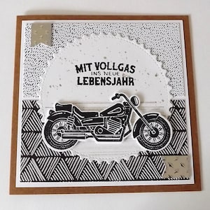 Geburtstagskarte Glückwunschkarte Motorrad Mann