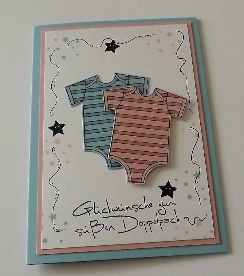 Karte zur Geburt Zwillinge Zwillingskarten Zwillinge Mädchen Etsy