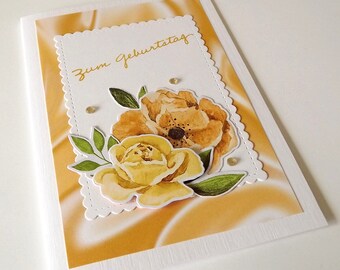 Greeting card cards flowers