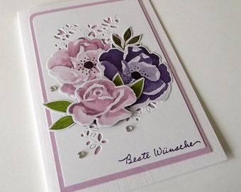 Greeting card cards flowers