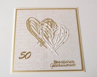 Karte Goldhochzeit Hochzeitstag 50 Jahre