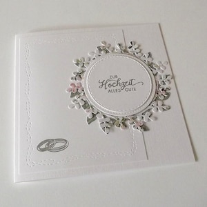 Karte zur Hochzeit - Glückwunschkarte Hochzeitskarte silber