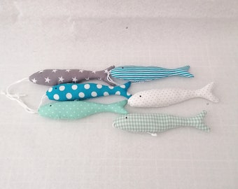 Fischernetz Dekoration Blau – 250x250 Cm, Baumwolle, Mit 14 Holzschwimmern, Maritime Deko