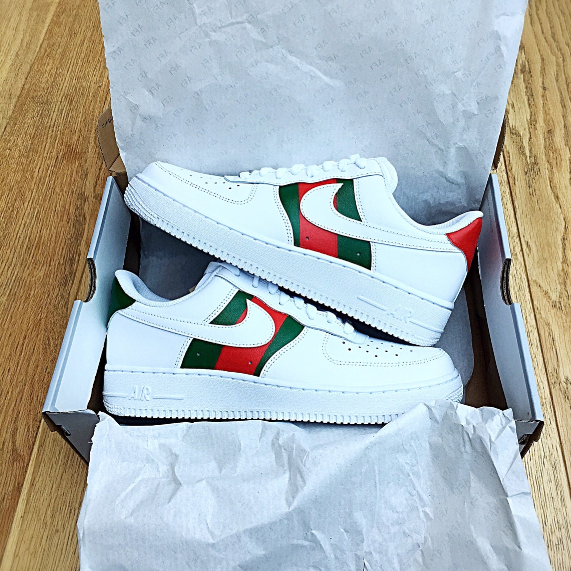 Gucci x Nike Air Force 1s | Etsy