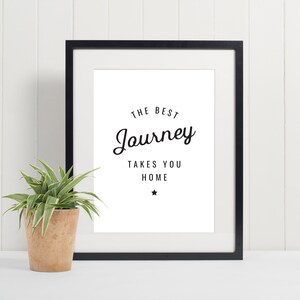 Journey Home | Art Printable | Wall Art | Art Print | Ready to Frame | Printable Art | Type Poster | Home Decor | Instant Download