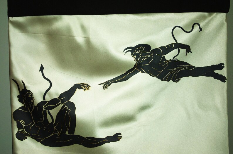 glossy bag Michael Angelo shopperbag hand made upcycling. devils Big bag