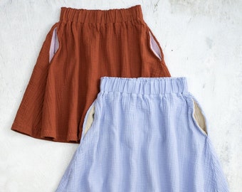 Muslin skirt with pockets